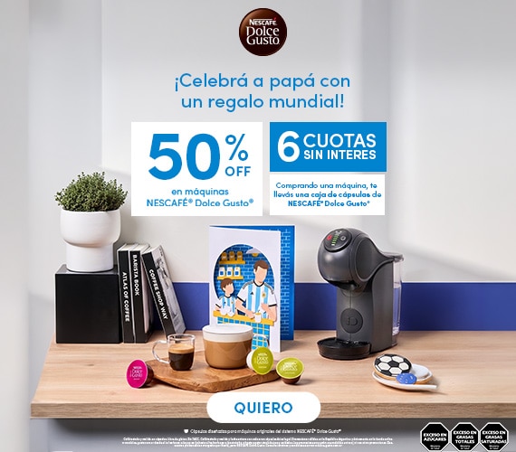 30% OFF en cápsulas Dolce Gusto + Envío gratis