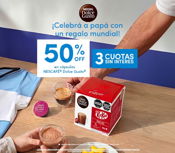 30% OFF en cápsulas Dolce Gusto + Envío gratis
