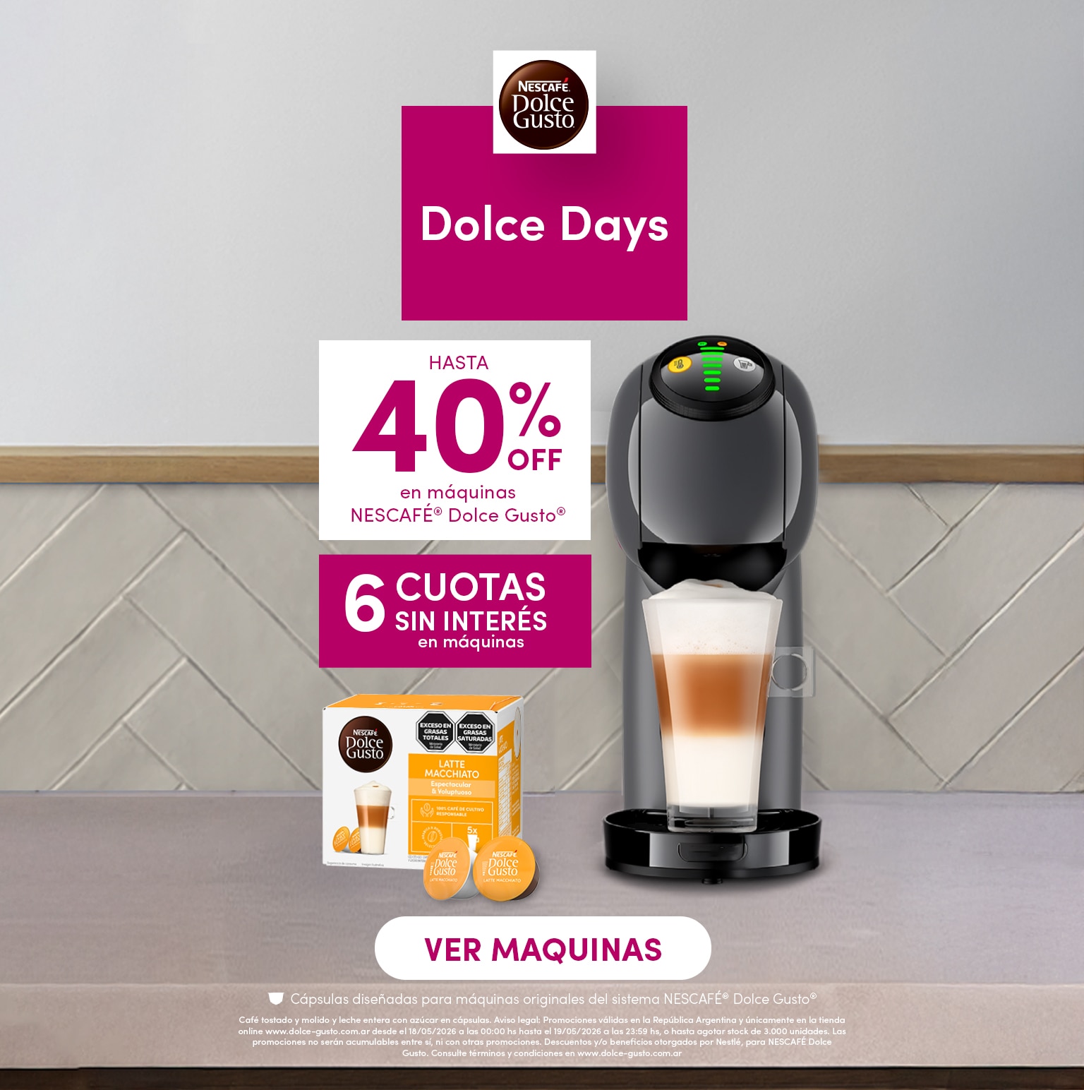 30% OFF en cápsulas Dolce Gusto + Envío gratis