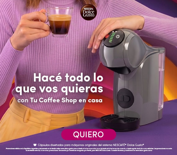 Hasta 20% OFF en máquinas NESCAFÉ® Dolce Gusto® + 6 cuotas sin interés