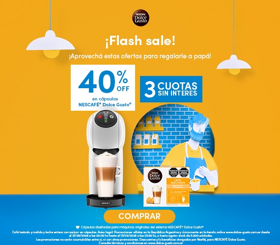 30% OFF en cápsulas Dolce Gusto + Envío gratis