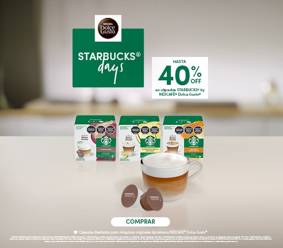 40% OFF en cápsulas Starbucks® by NESCAFÉ® Dolce Gusto®