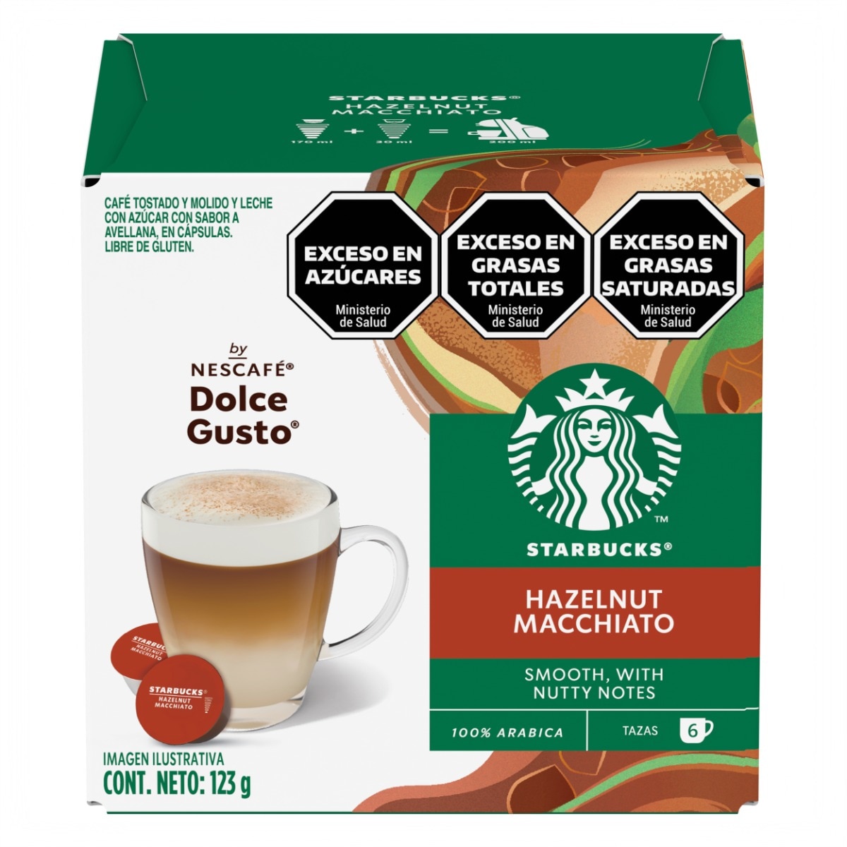 STARBUCKS® HAZELNUT MACCHIATO 12 CÁPSULAS