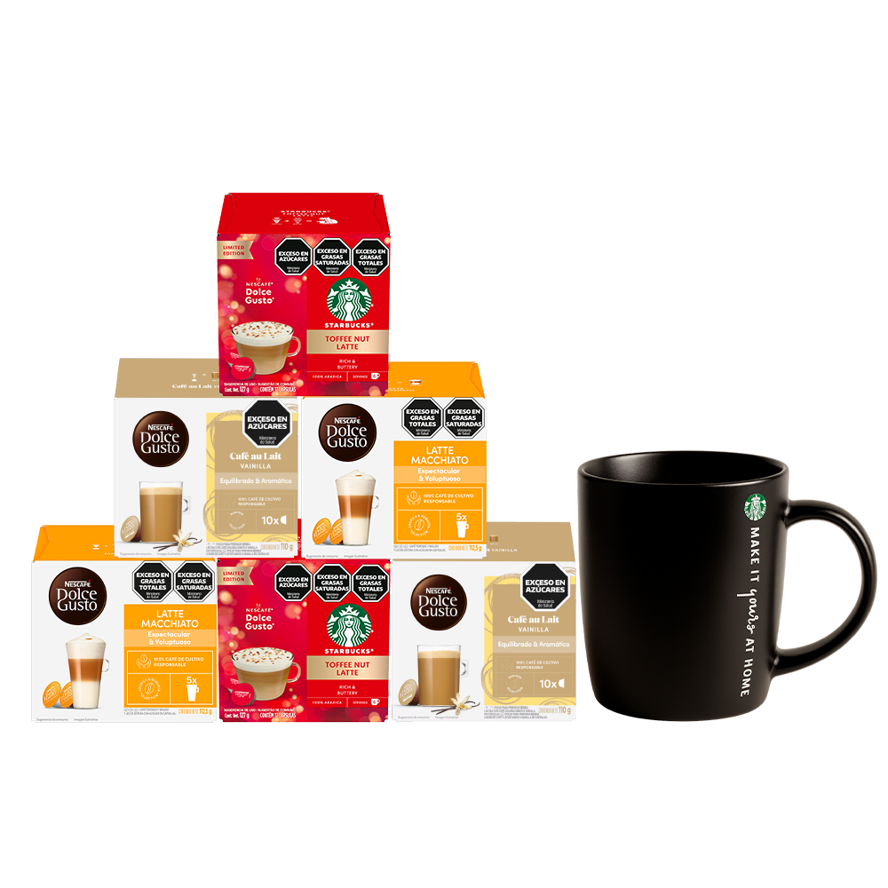 COMBO BARISTA 6 CAJAS + 1 TAZA STARBUCKS