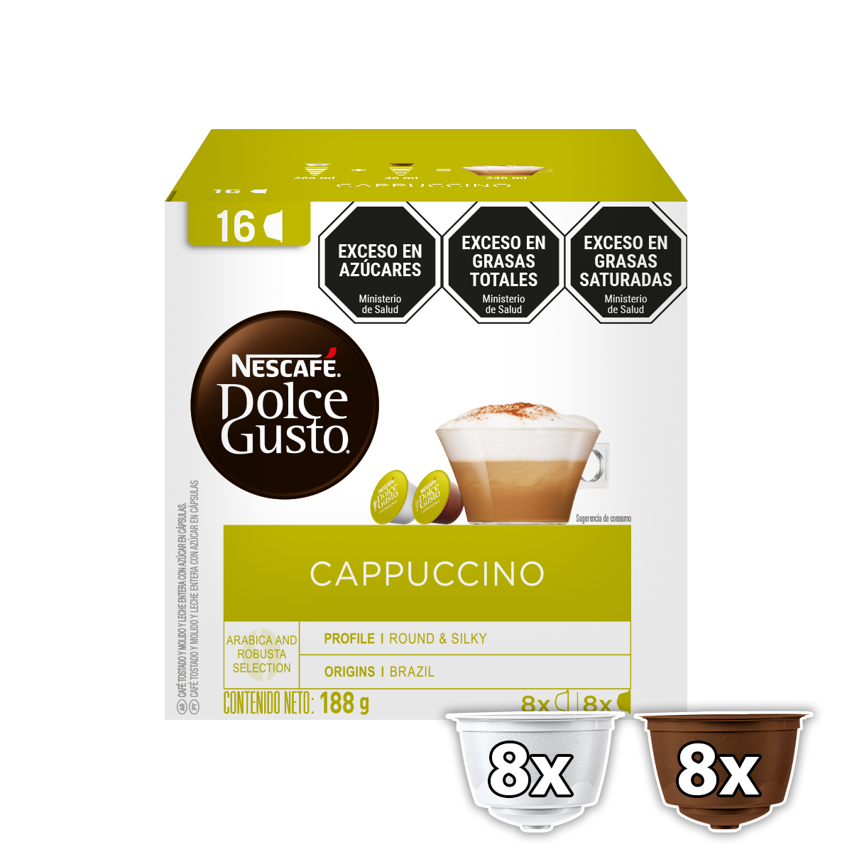 NESCAFÉ Dolce Gusto Capuccino 3 Unidades / 16 capsulas