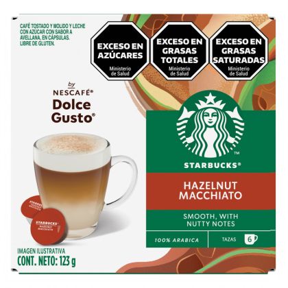 Front view of the Starbucks® Hazelnut Macchiato box