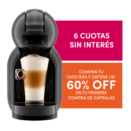 Vista frontal Máquina de Café Mini Me NESCAFÉ® Dolce Gusto® Gris / Negra