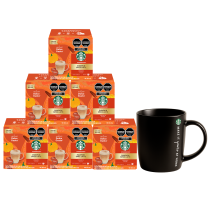 COMBO STARBUCKS® PUMPKIN SPICE LATTE 6 CAJAS + 1 TAZA STARBUCKS