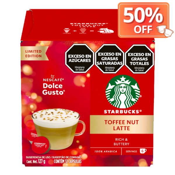 STARBUCKS® TOFFEE NUT LATTE 12 CÁPSULAS