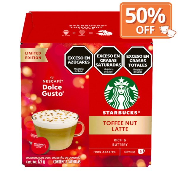 STARBUCKS® TOFFEE NUT LATTE 12 CÁPSULAS