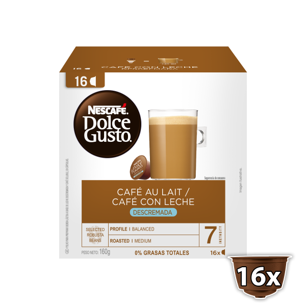 Cafe Dolce Gusto Cafe con Leche Monodosis Caja de 16 Unidades