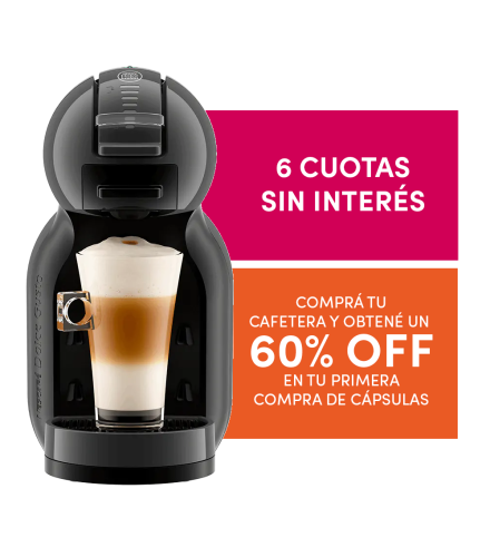 Vista frontal Máquina de Café Mini Me NESCAFÉ® Dolce Gusto® Gris / Negra